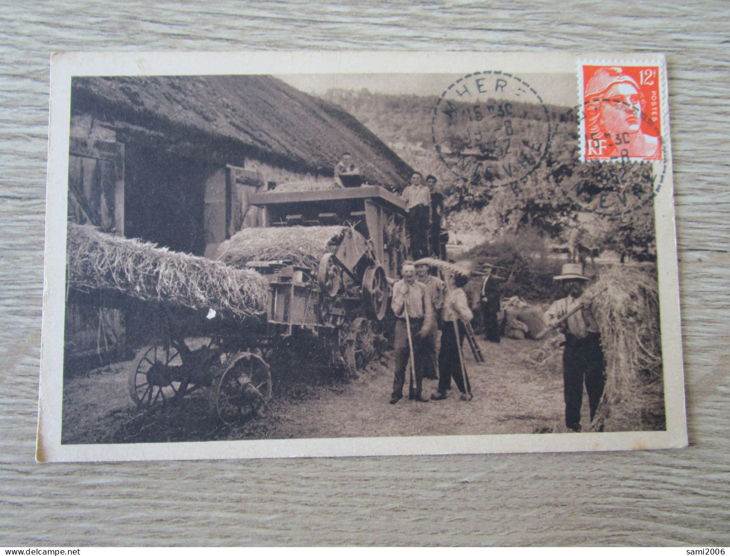 58 EN MORVAN LE BATTAGE DU BLE MACHINE AGRICOLE ANIMEE - Sonstige & Ohne Zuordnung