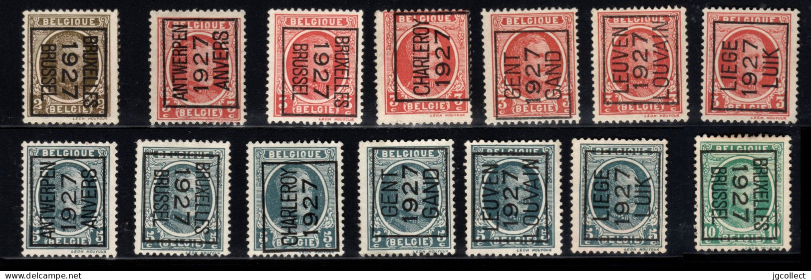 Setje Typo's 1927 -  Houyoux   - O/used - Tipo 1922-31 (Houyoux)