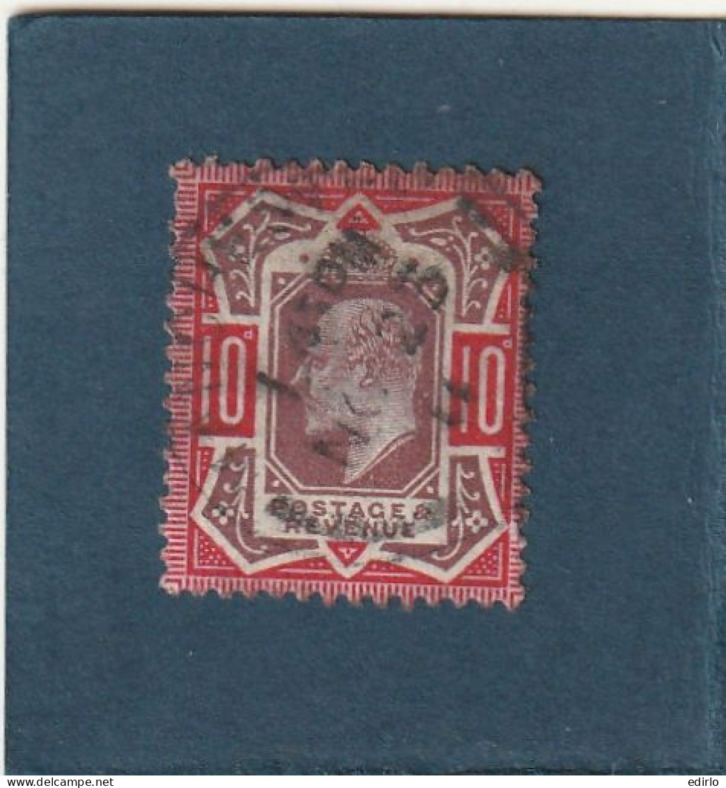 ///   ANGLETERRE ///    N° 116 ------   10 Pence Vermillon  Et Brun   Côte 65€ - Used Stamps