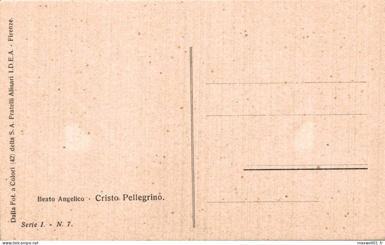 O8 - Carte Postale Religieuse - Beato Angelico - Cristo Pellegrino - Jésus