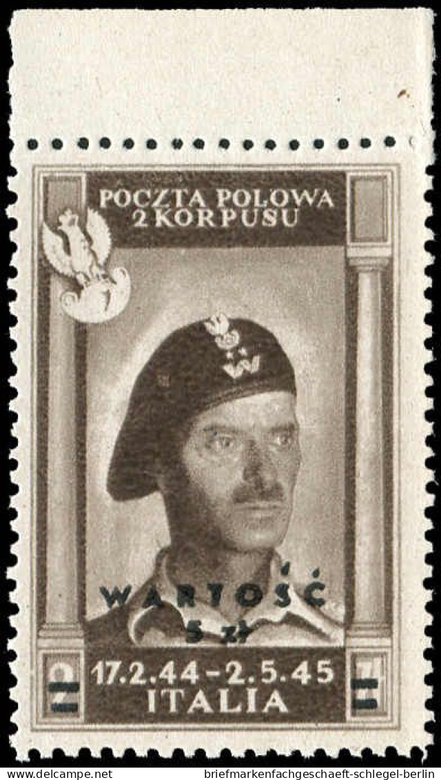 2. Polnisches Korps In Italien (Corpo Polacco), 1946, Ohne Gummi - Ohne Zuordnung