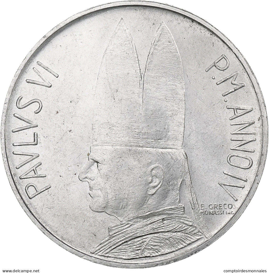 Vatican, Paul VI, 10 Lire, 1966 - Anno IV, Rome, Aluminium, SPL+, KM:87 - Vaticaanstad