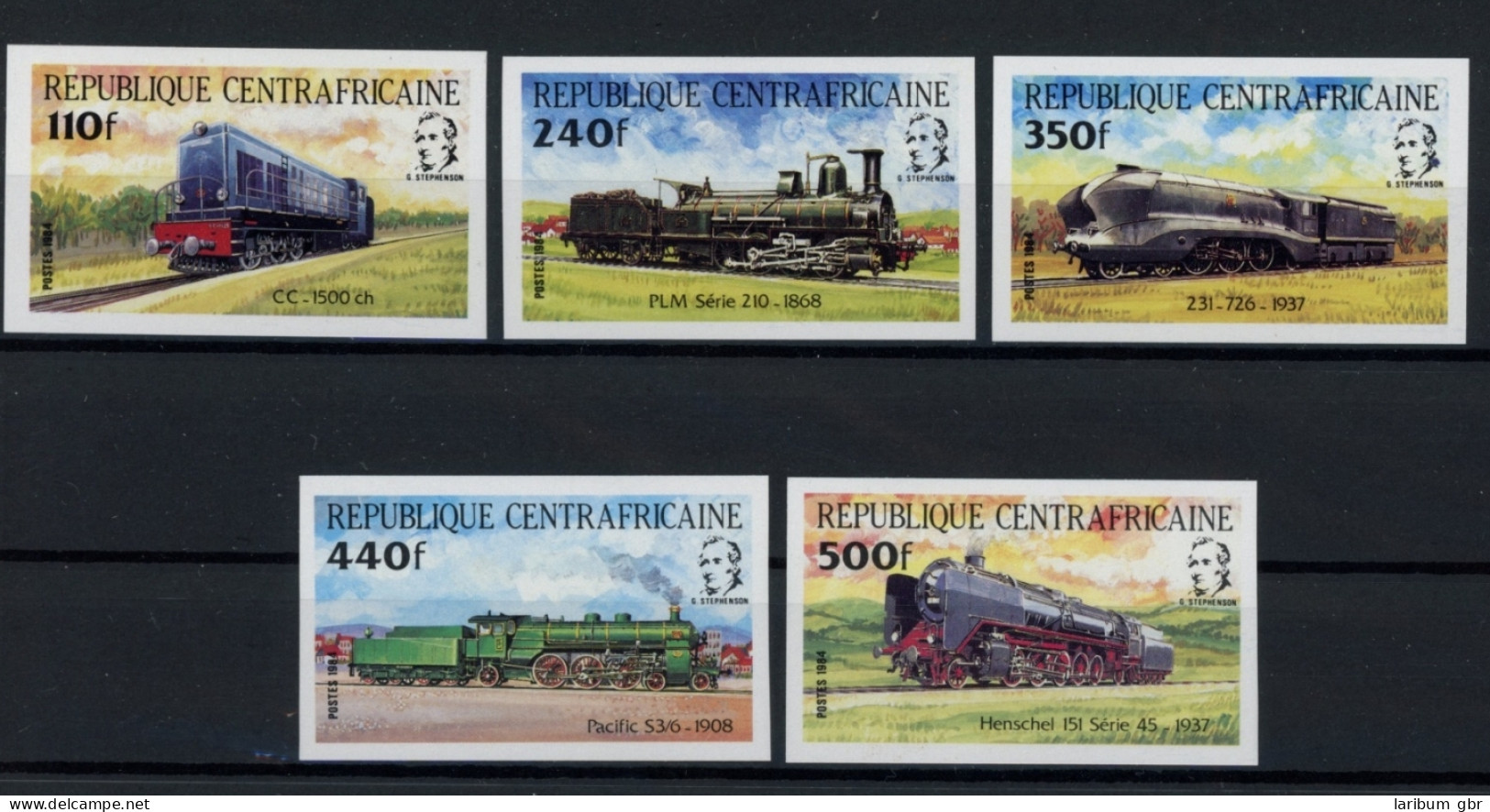 Zentralafr. Rep. 1026-1030 B Postfrisch Eisenbahn #IX202 - Centrafricaine (République)