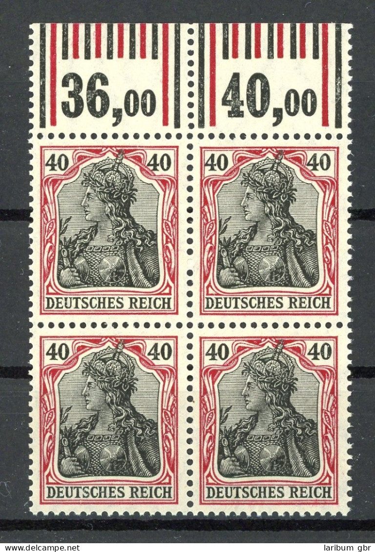 Deutsches Reich 2x 90 II A W Postfrisch Im 4er Bl., Geprüft #HF036 - Unused Stamps