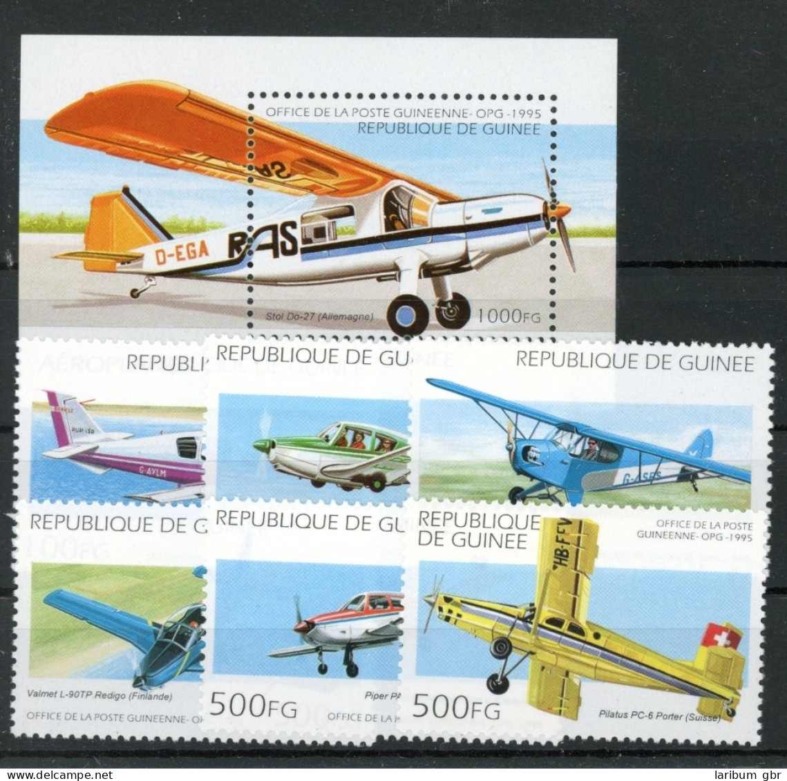 Guinea 1539-1544, Block 496 Postfrisch Flugzeuge #JL278 - Guinea (1958-...)