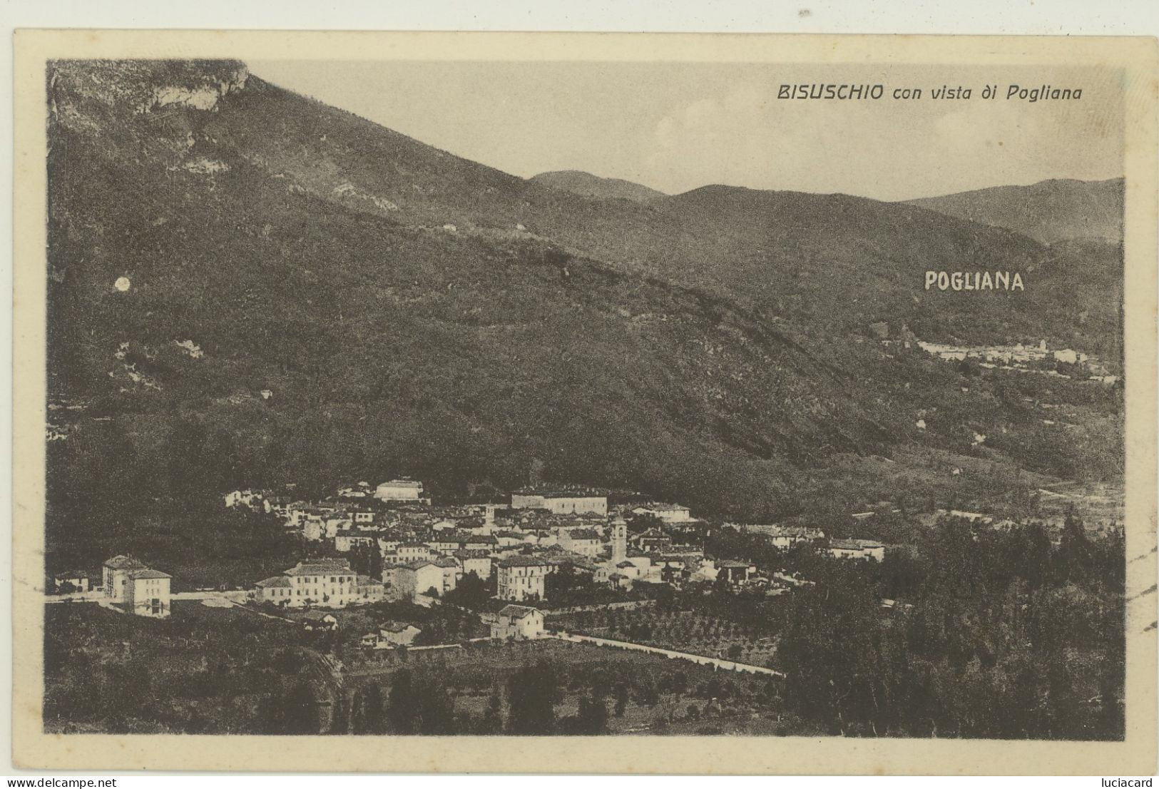 BISUSCHIO -VARESE -CON VISTA DI POGLIANA 1935 - Varese