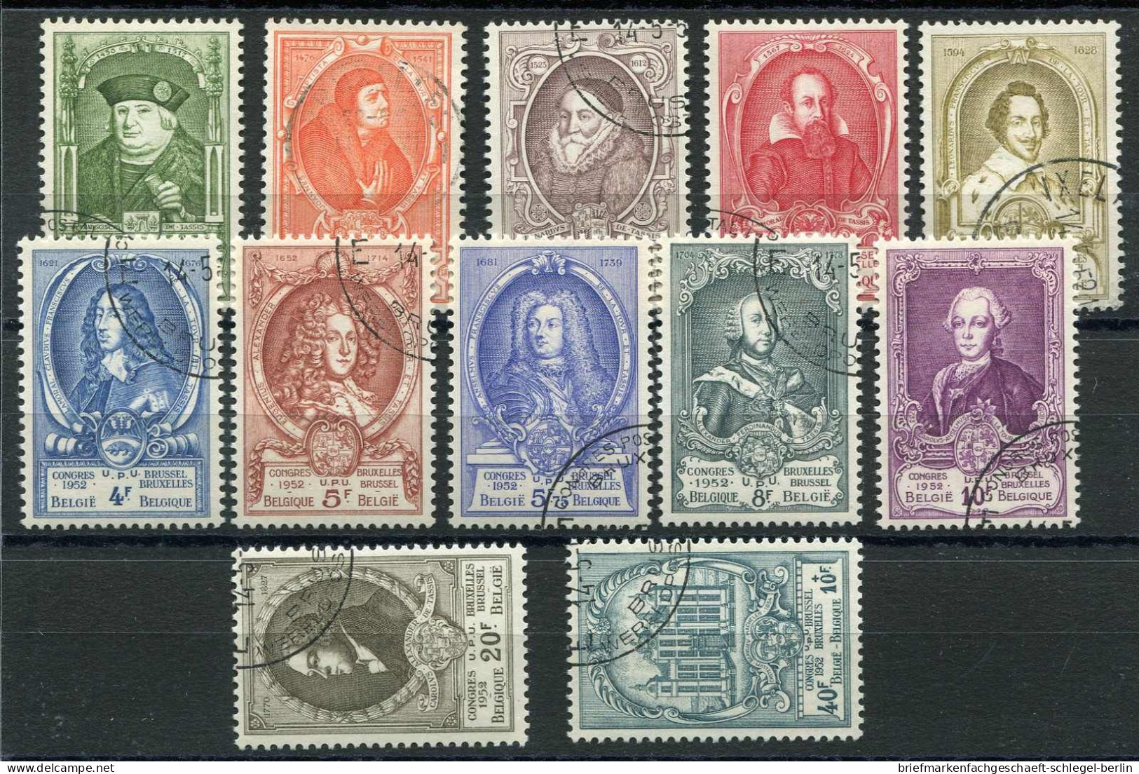 Belgien, 1952, 929-40, Gestempelt - Altri & Non Classificati