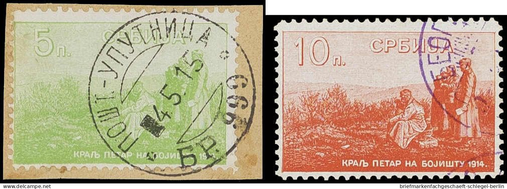 Serbien, 1915, 130-31, Gestempelt, Briefstück - Serbien
