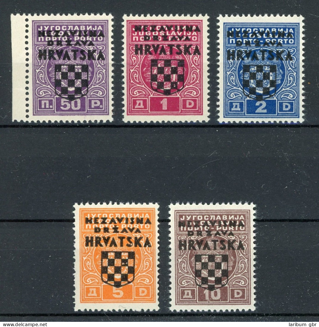 Kroatien Portomarken P 1-5 Postfrisch #JK276 - Croazia