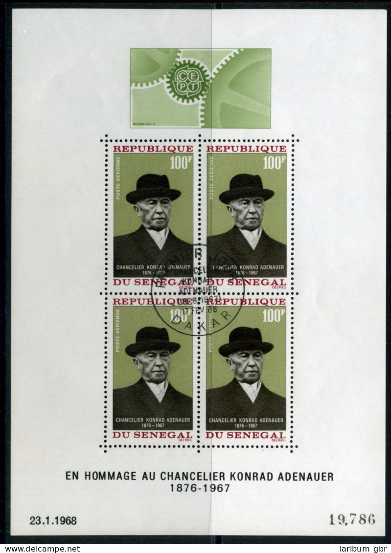 Senegal Block 4 Gestempelt Adenauer #IA102 - Senegal (1960-...)