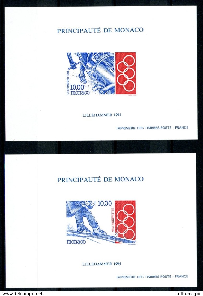 Monaco Sonderdruck 2167-2168 U Postfrisch Olympiade 1994 Ungezähnt #IV183 - Sonstige & Ohne Zuordnung