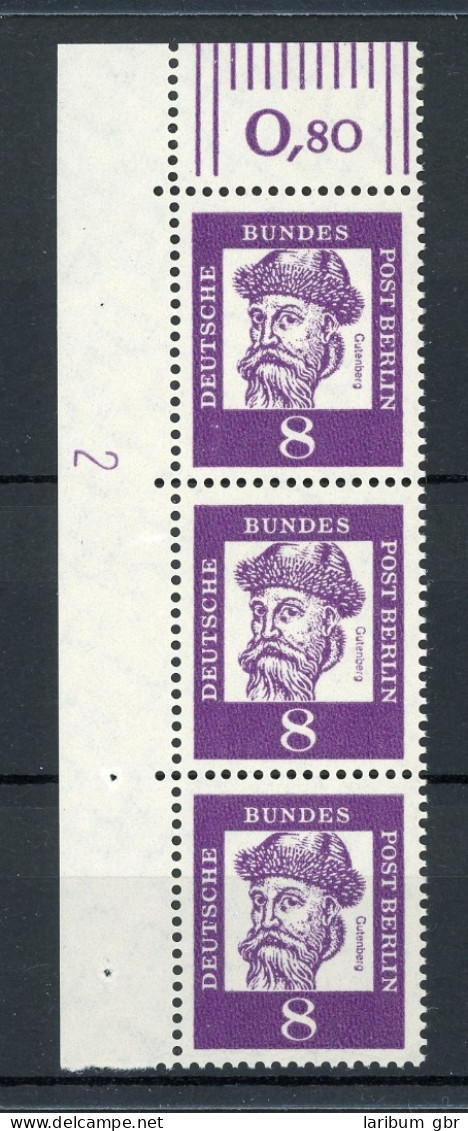 Berlin Senkr. 3er Streifen 201 DZ 2 Postfrisch #IT964 - Unused Stamps