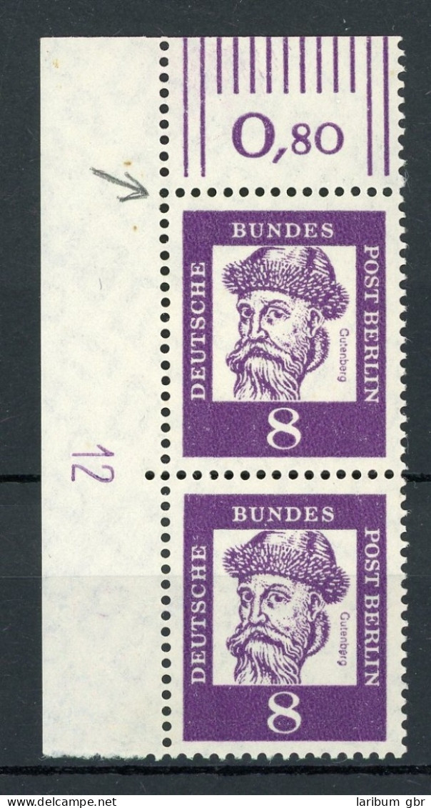 Berlin 201 DZ 12 Postfrisch Fingerabdruck Im Oberrand #IT986 - Unused Stamps