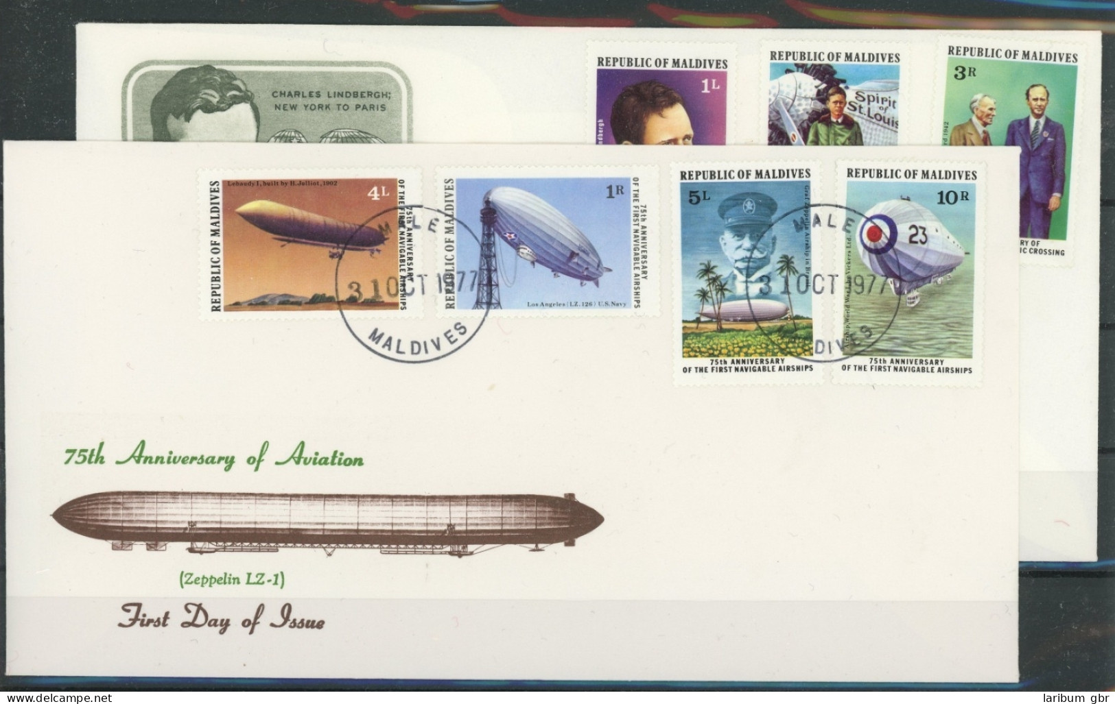 Malediven 721-28 Zeppelin Ersttagesbrief/FDC #JK248 - Maldives (1965-...)