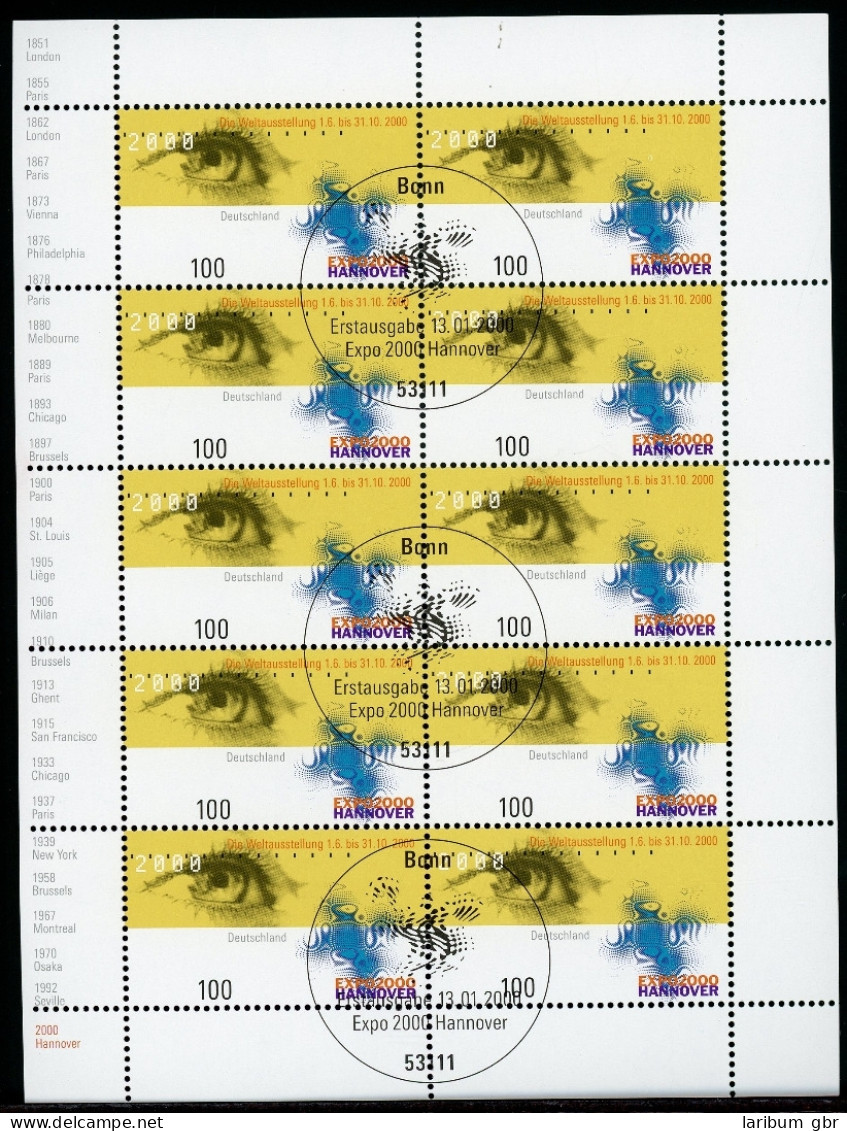 Bund Zehnerbogen 2089 Bonn Ersttagssonderstempel #IV164 - Otros & Sin Clasificación