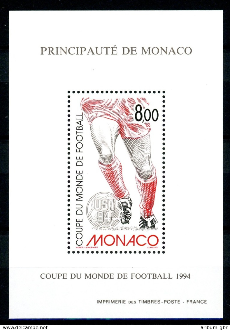 Monaco 2183 B Postfrisch Ministerblock/ Sonderdruck Fußball #IV178 - Autres & Non Classés