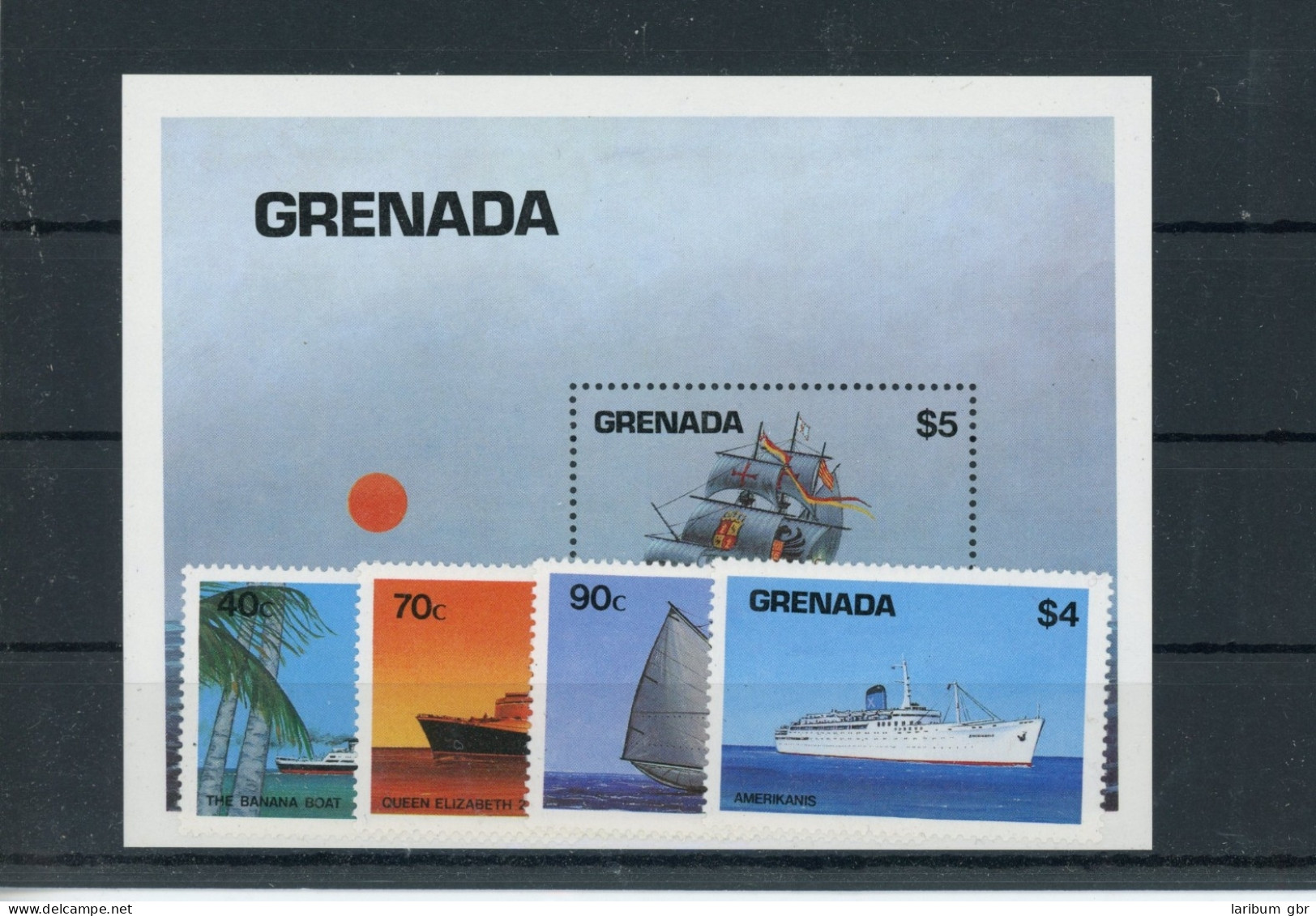Grenada 1307-1310, Block 128 Postfrisch Schiffe #JK574 - Grenade (1974-...)