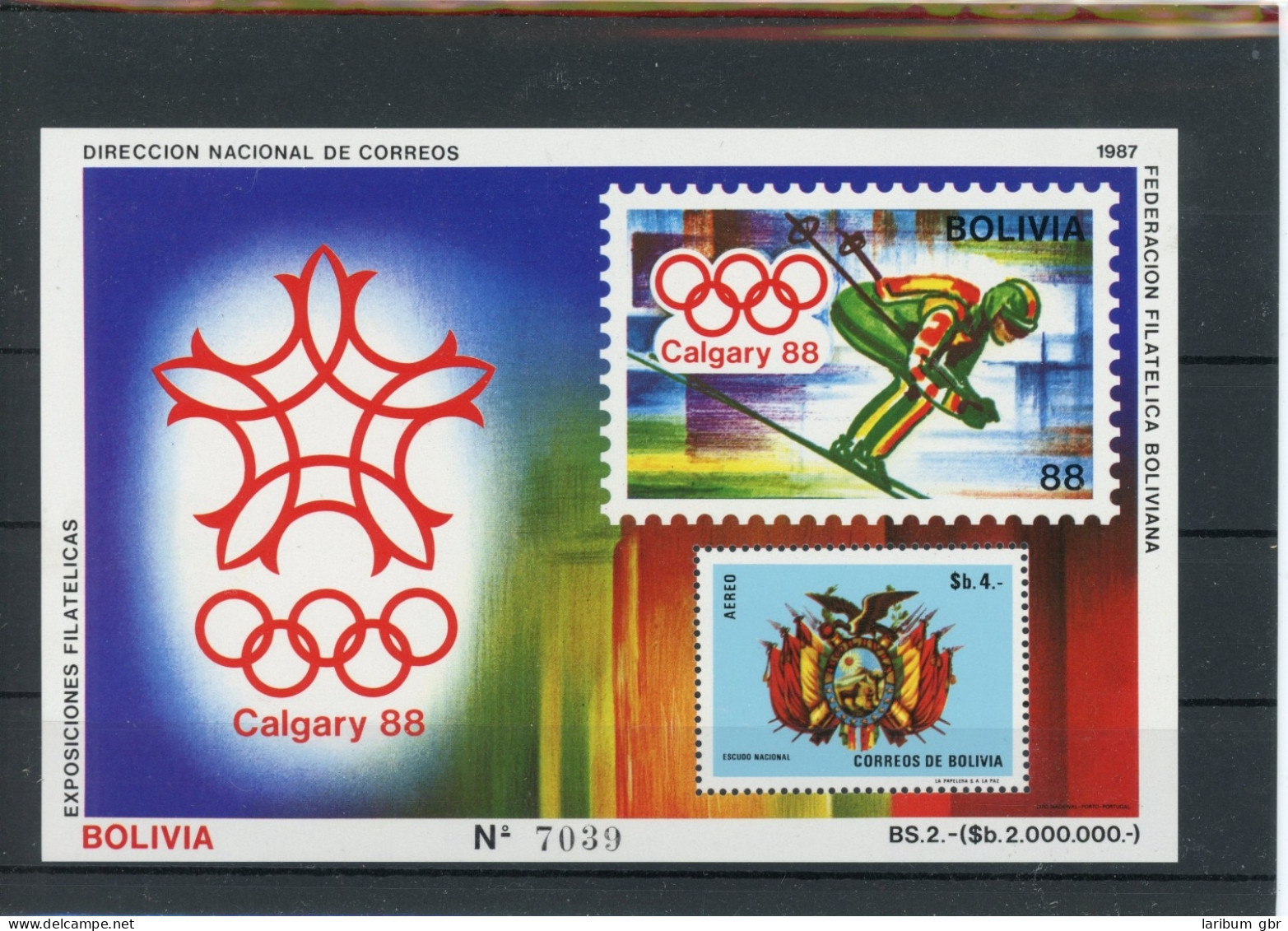 Bolivien Block 165 Postfrisch Olympia #HK880 - Bolivia