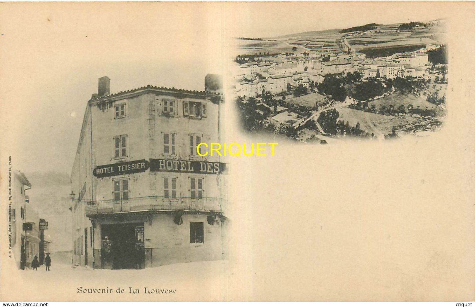 07 La Louvesc, Carte Nuage Souvenir, Hotel Tessier - La Louvesc