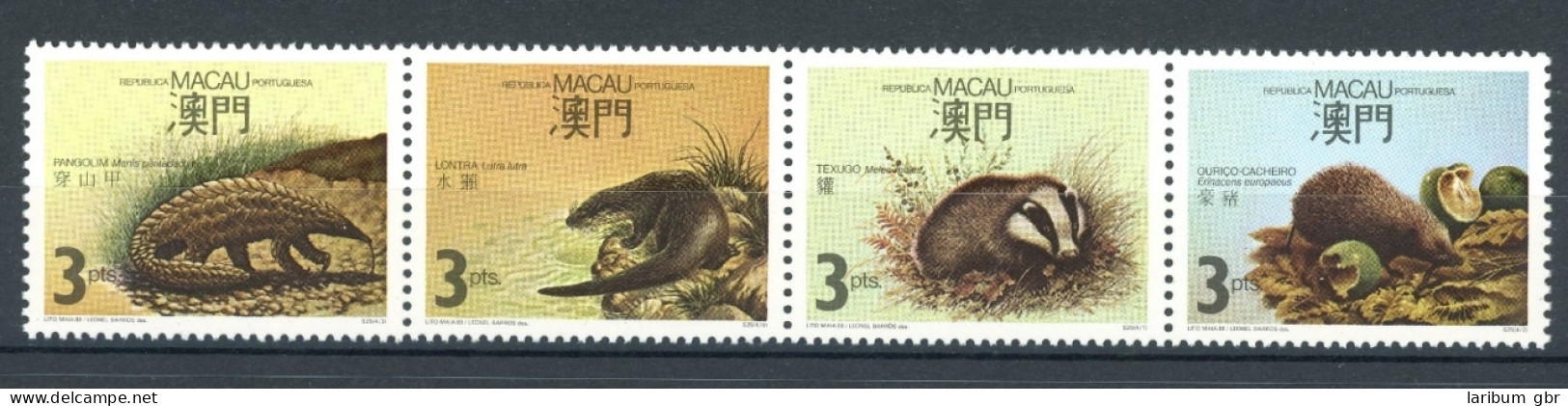 Macau 4er Streifen 589-592 Postfrisch Tiere #HK913 - Autres & Non Classés