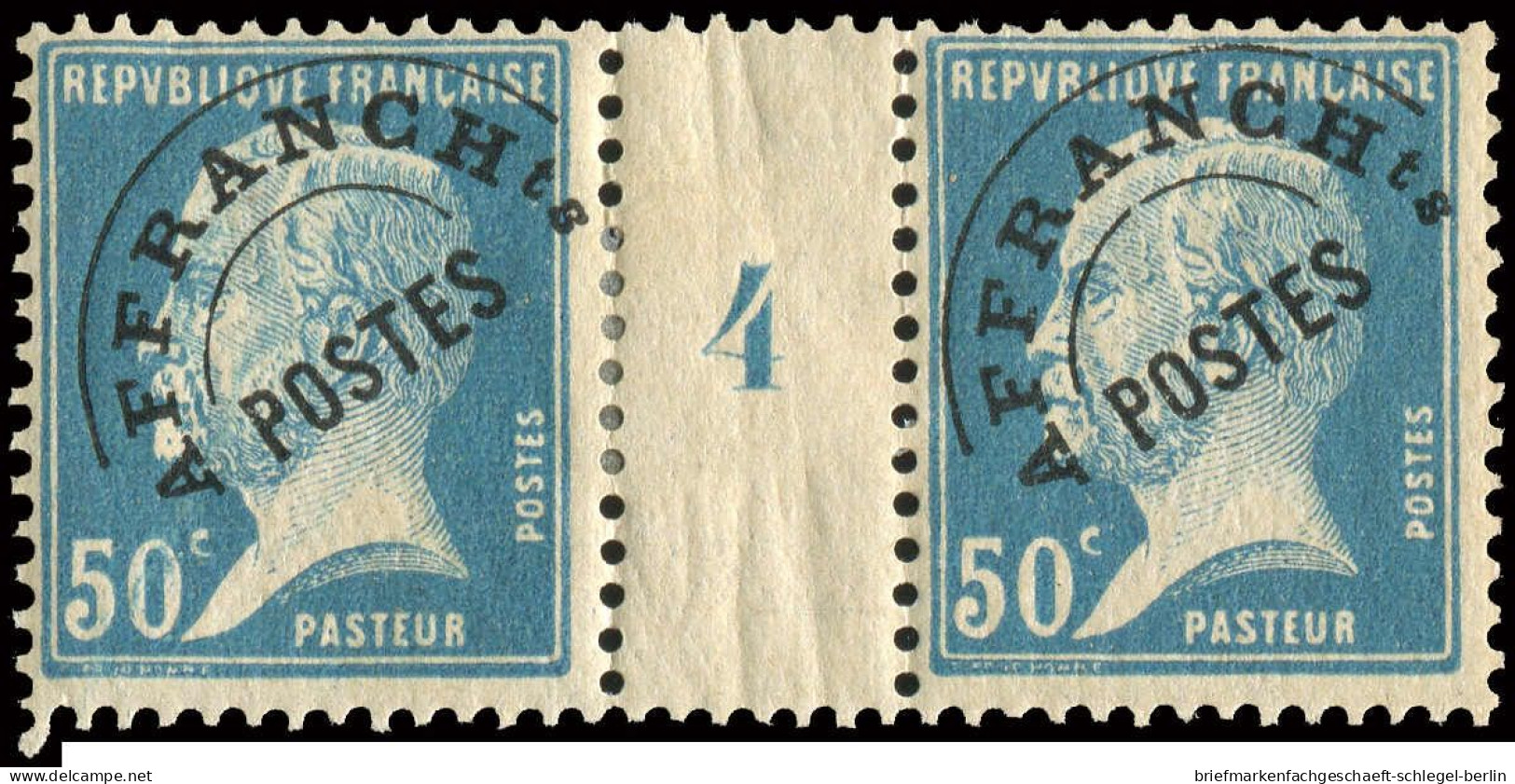 Frankreich, 1924, 157 V C ZS, Ungebraucht - Altri & Non Classificati