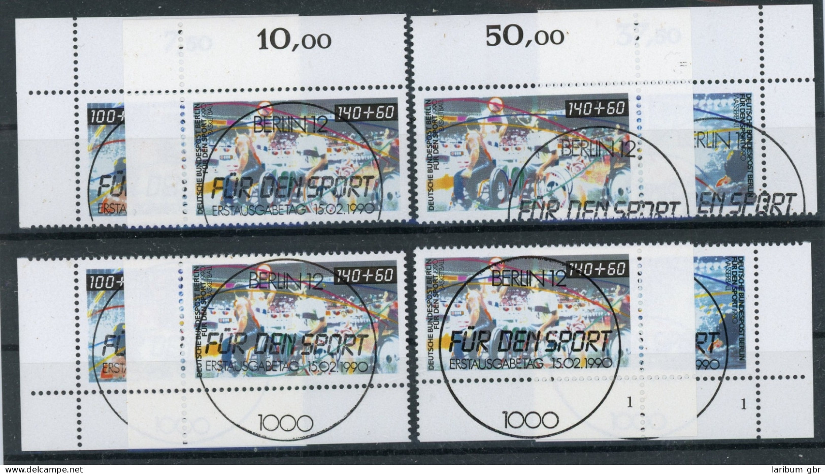 Berlin 864-65 Alle 4 Ecken, Sport Ersttagssonderstempel #HK535 - Sonstige & Ohne Zuordnung