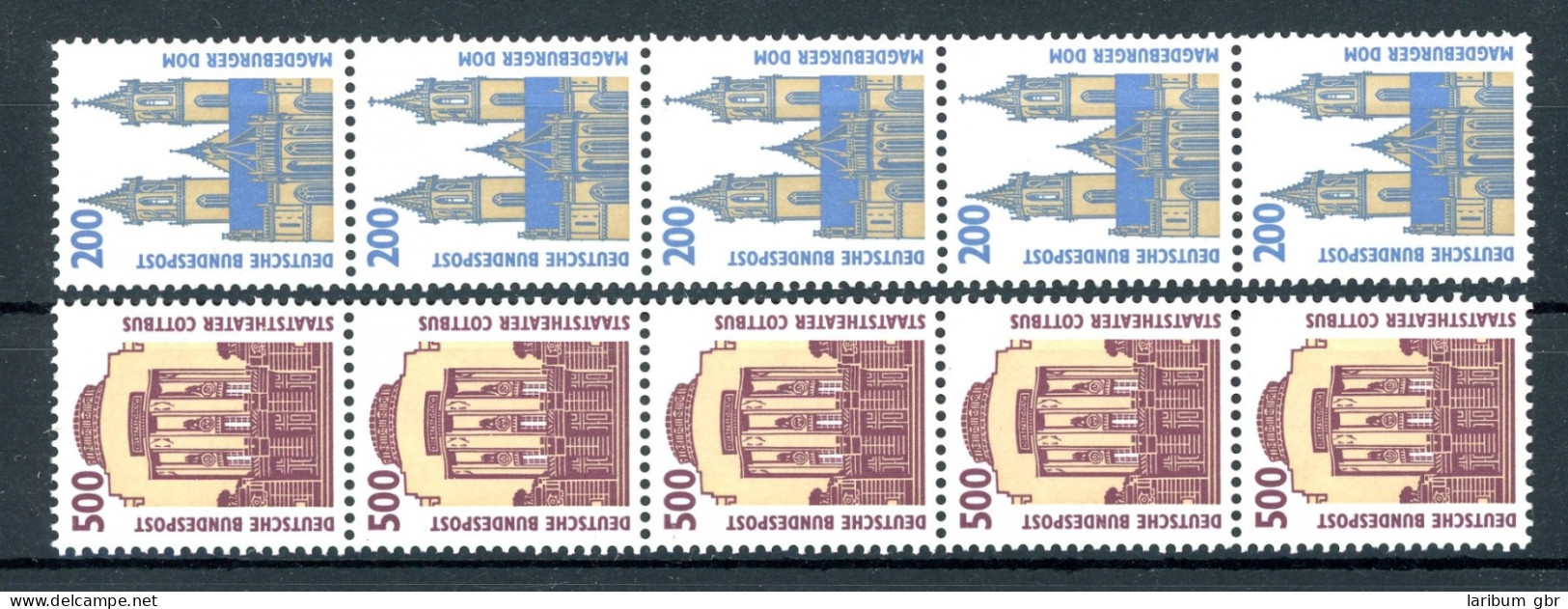 Bund Rollenmarken 5er Streifen 1665 + 1679 R I Postfrisch #JM383 - Altri & Non Classificati