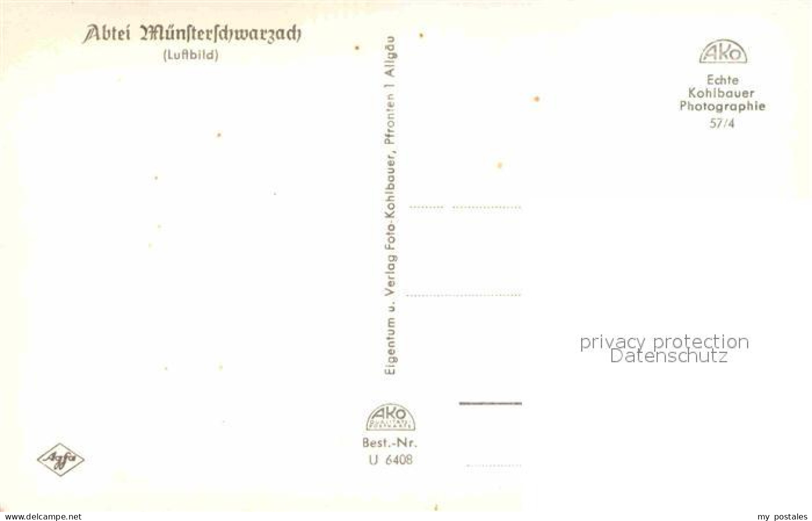 72791348 Muensterschwarzach Fliegeraufnahme Abtei Schwarzach A.Main - Sonstige & Ohne Zuordnung