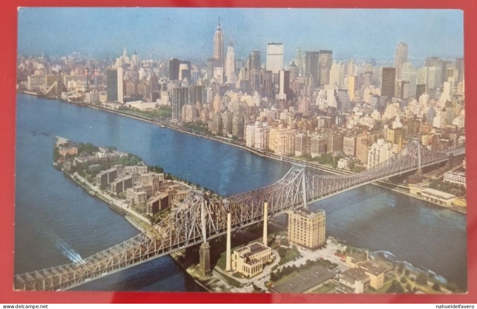 Uncirculated Postcard - USA - NY, NEW YORK CITY - AERIAL VIEW OF 59TH ST. BRIDGE - Puentes Y Túneles