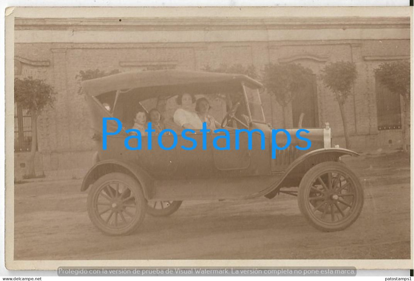 228886 ARGENTINA AUTOMOBILE OLD CAR AUTO AND WOMAN'S POSTAL POSTCARD - Argentina