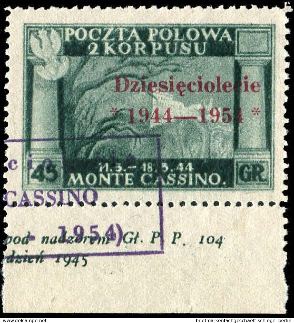 2. Polnisches Korps In Italien (Corpo Polacco), 1954, Gestempelt - Unclassified