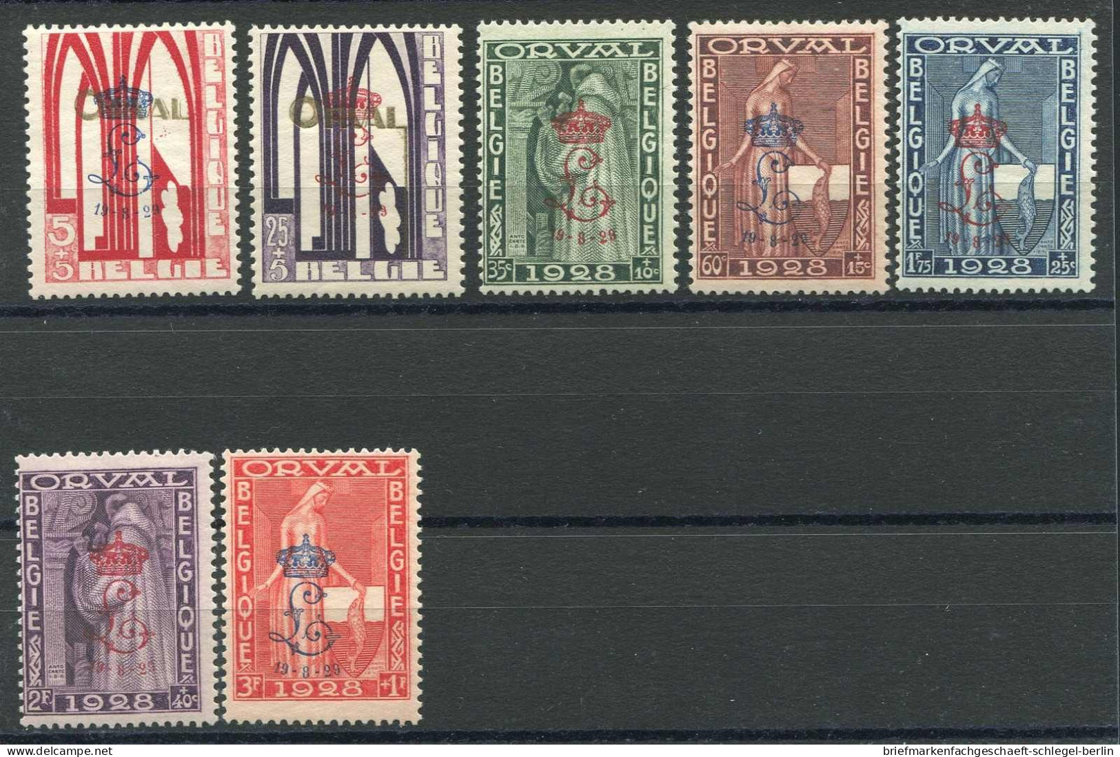 Belgien, 1929, 235-243 I, Postfrisch - Sonstige & Ohne Zuordnung