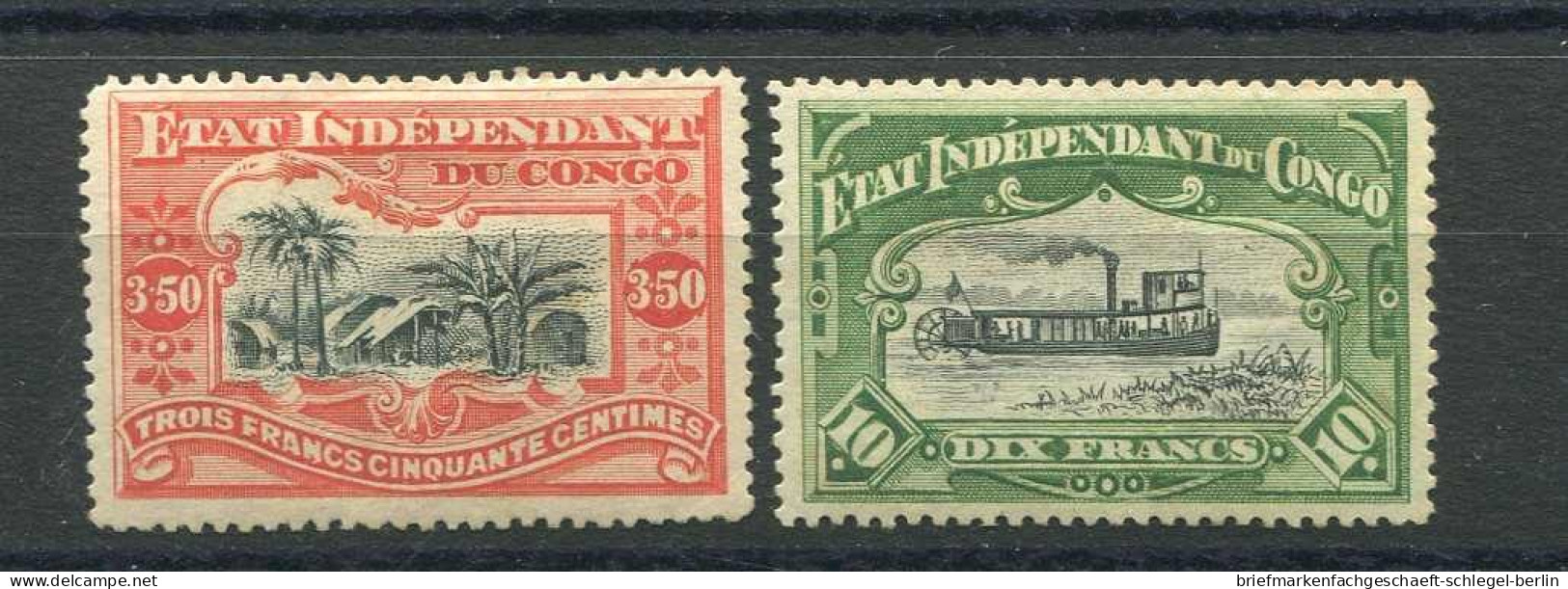 Kongo Kinshasa, 1898, 24 A, 25 A, Ungebraucht - Sonstige & Ohne Zuordnung