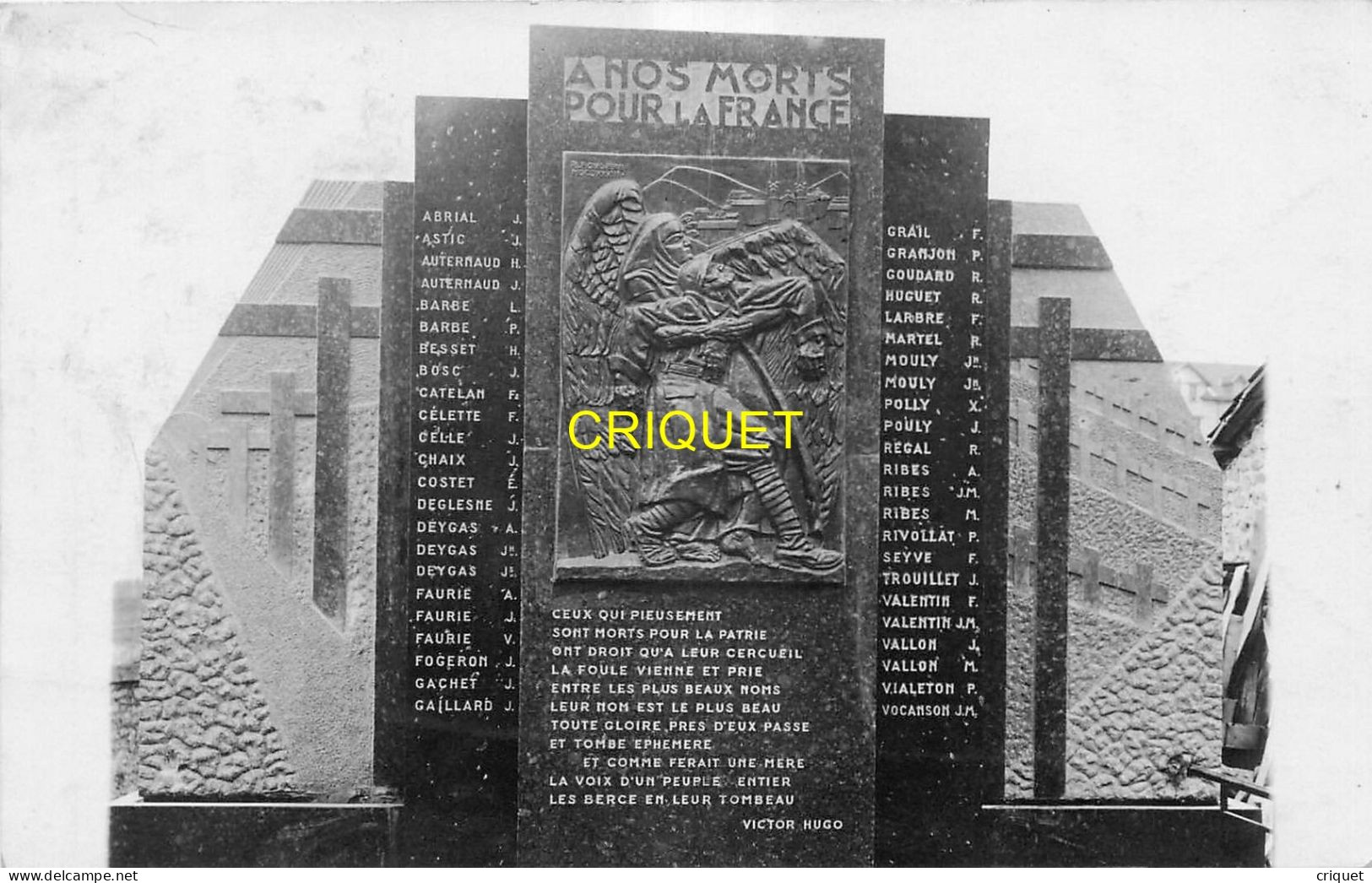 07 La Louvesc, Carte Photo Du Monument Aux Morts - La Louvesc