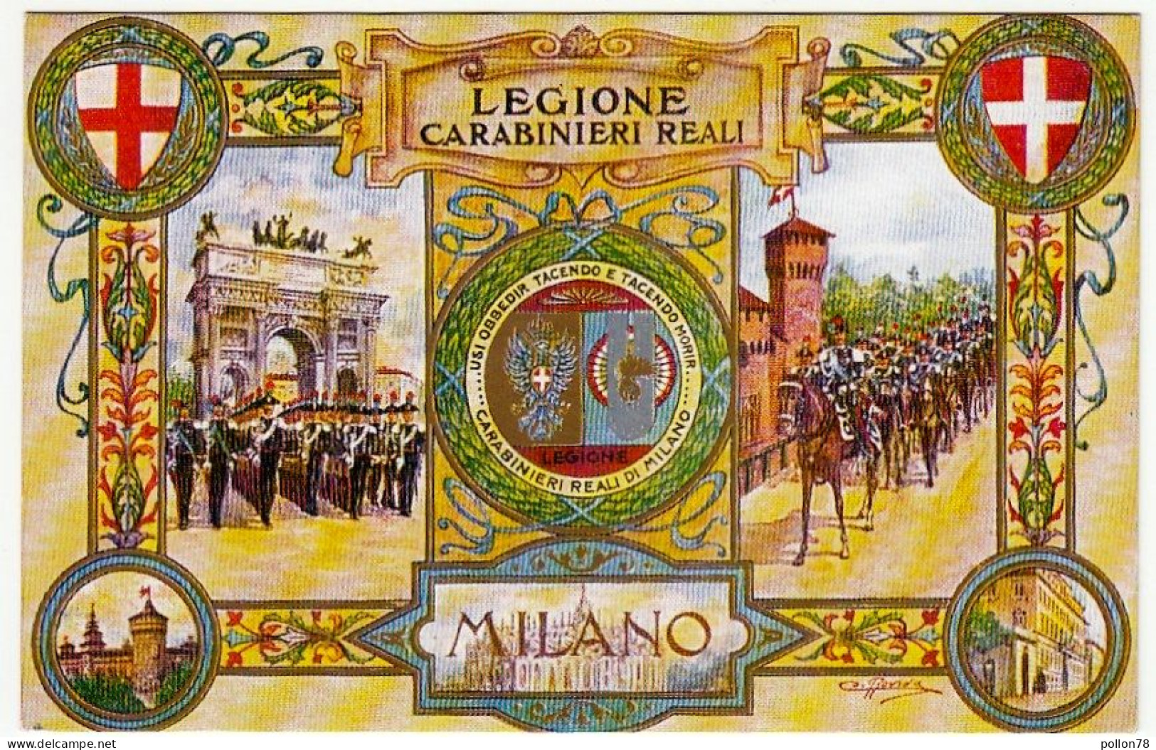 CARTOLINE STORICHE DELL'ARMA DEI CARABINIERI - LEGIONE CARABINIERI REALI - MILANO - Riproduzione - Vedi Retro - Reggimenti