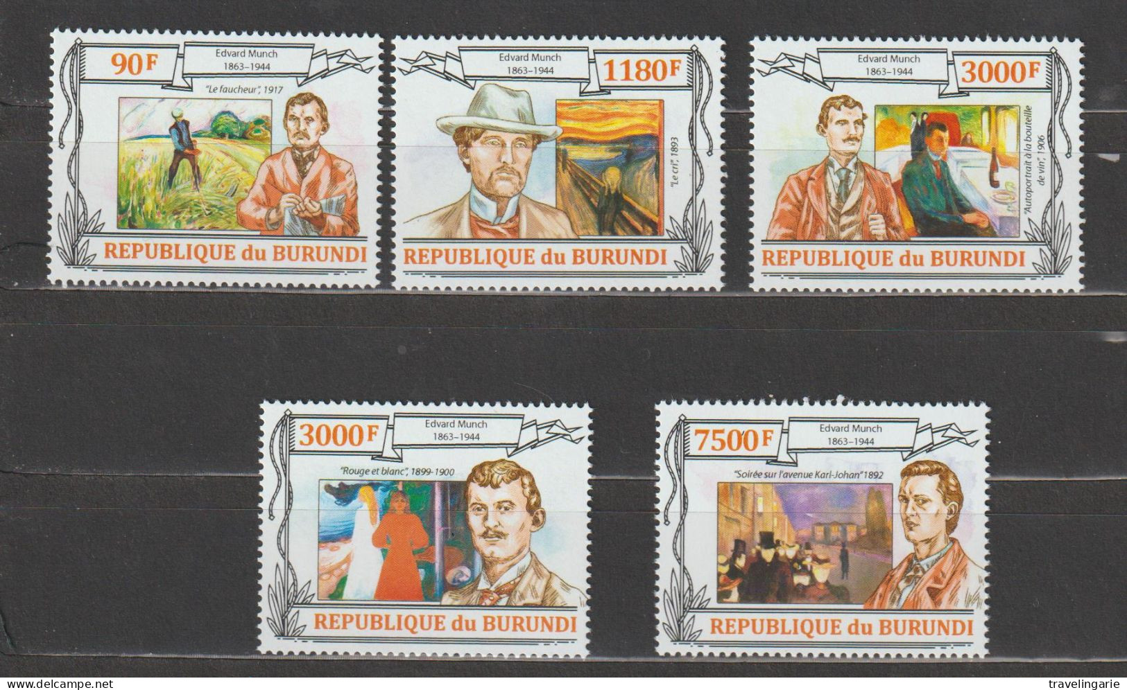 Burundi 2013 150st Anniversary Edvard Munch MNH/** - Sonstige & Ohne Zuordnung