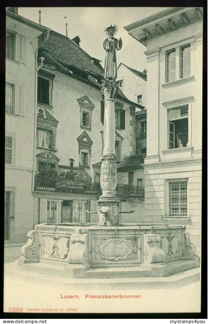 Ak Switzerland, Luzern | Franziskanerbrunnen #ans-1950 - Luzern