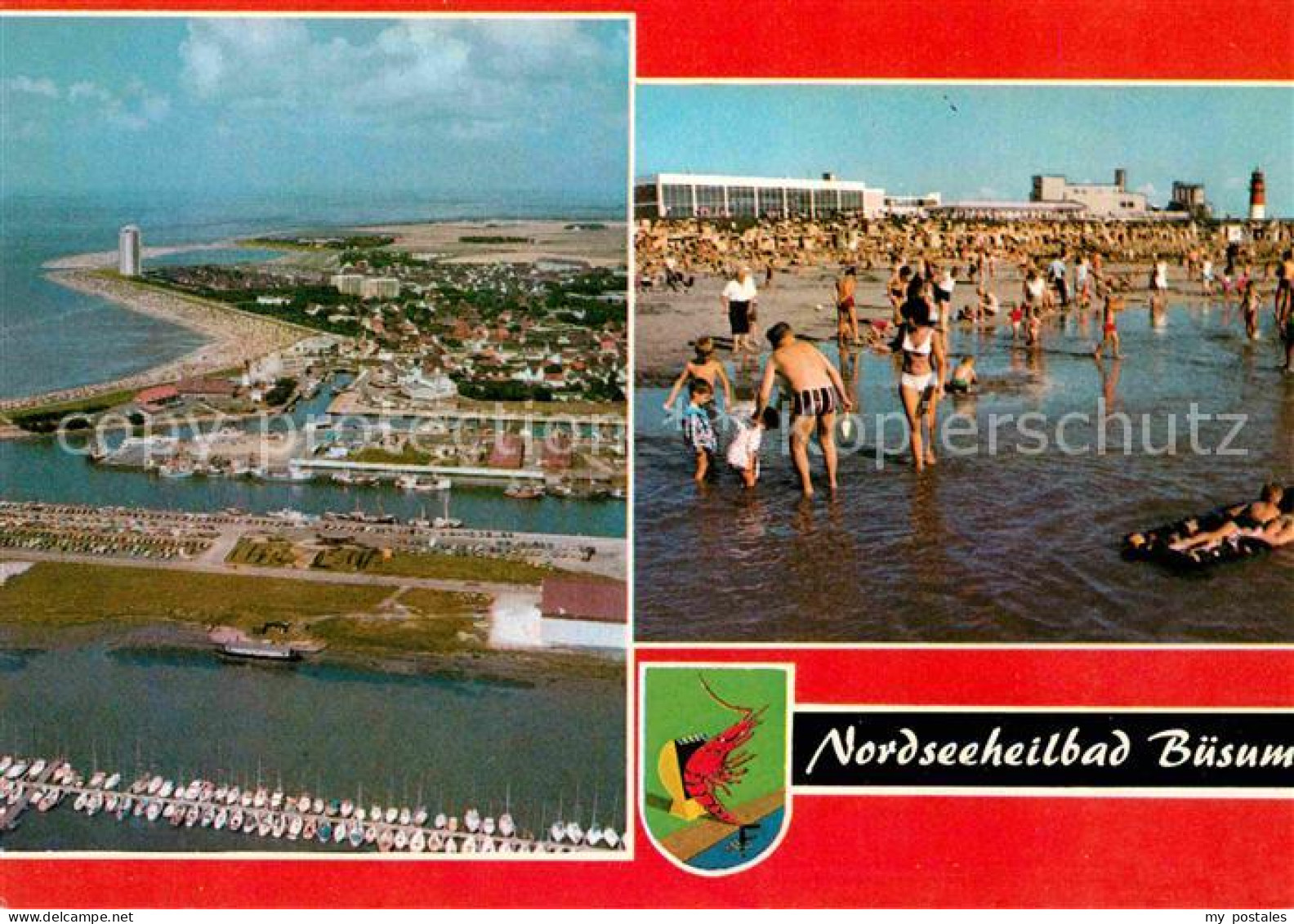 72790885 Buesum Nordseebad Strand Hafen Fliegeraufnahme Buesum - Buesum