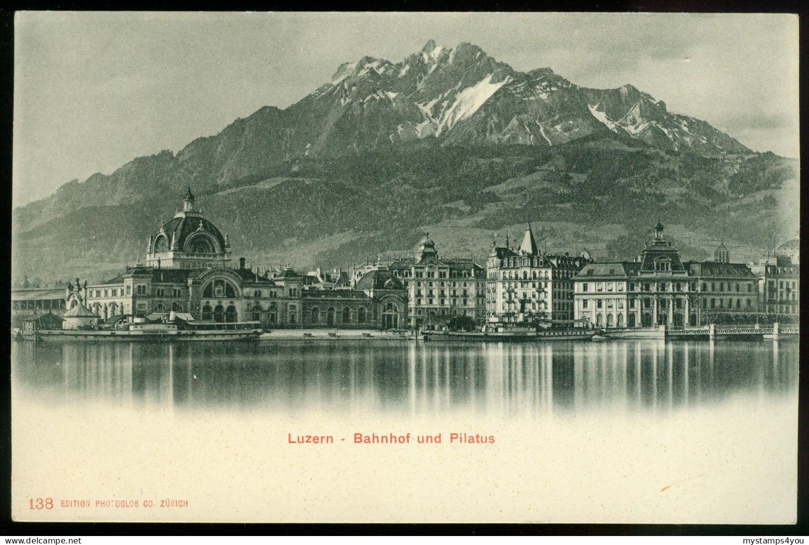 Ak Switzerland, Luzern | Bahnhof. Pilatus #ans-1949 - Lucerne