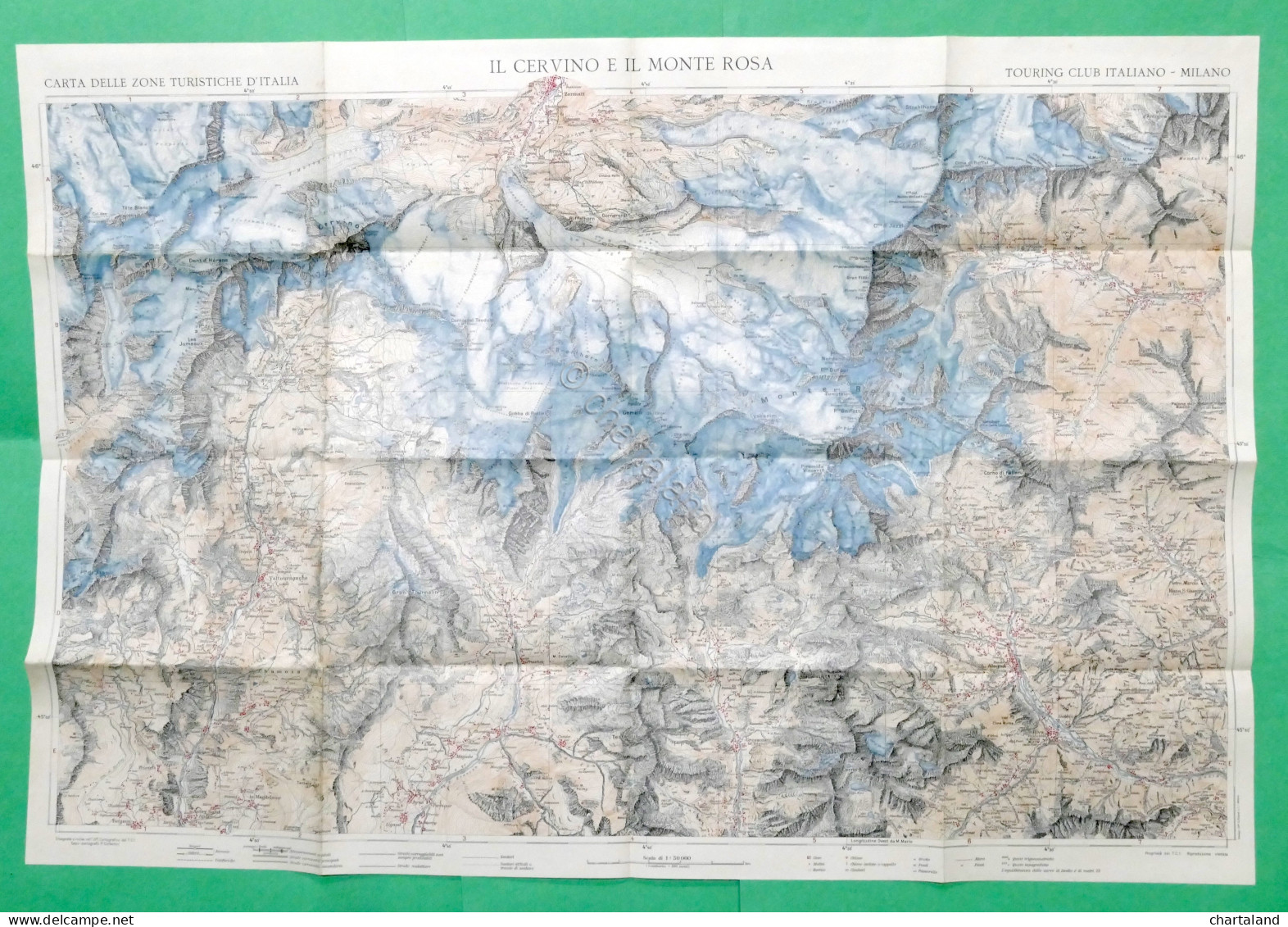 Carta Delle Zone Turistiche D'Italia - Il Cervino E Il Monte Rosa - Other & Unclassified