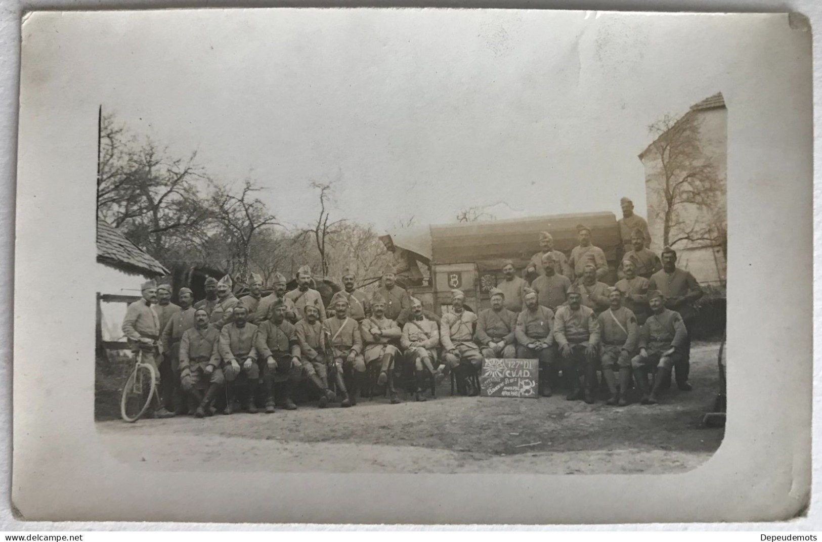 Photo Ancienne - Snapshot - Carte Photo - Militaire - 127è Division D'Infanterie - Attelage - Poilu - WW1 - War, Military