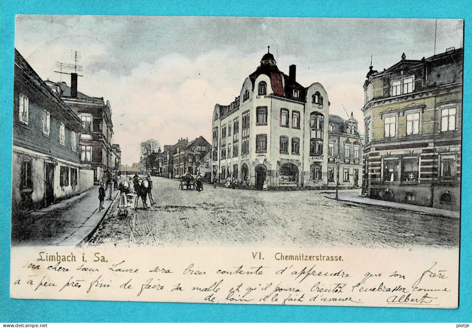 * Limbach I. Sa. - Limbach Oberfrohna (Saksen - Deutschland) * (Verlag V. Stapelfeld, Nr 101) Chemnitzerstrasse, Animée - Limbach-Oberfrohna