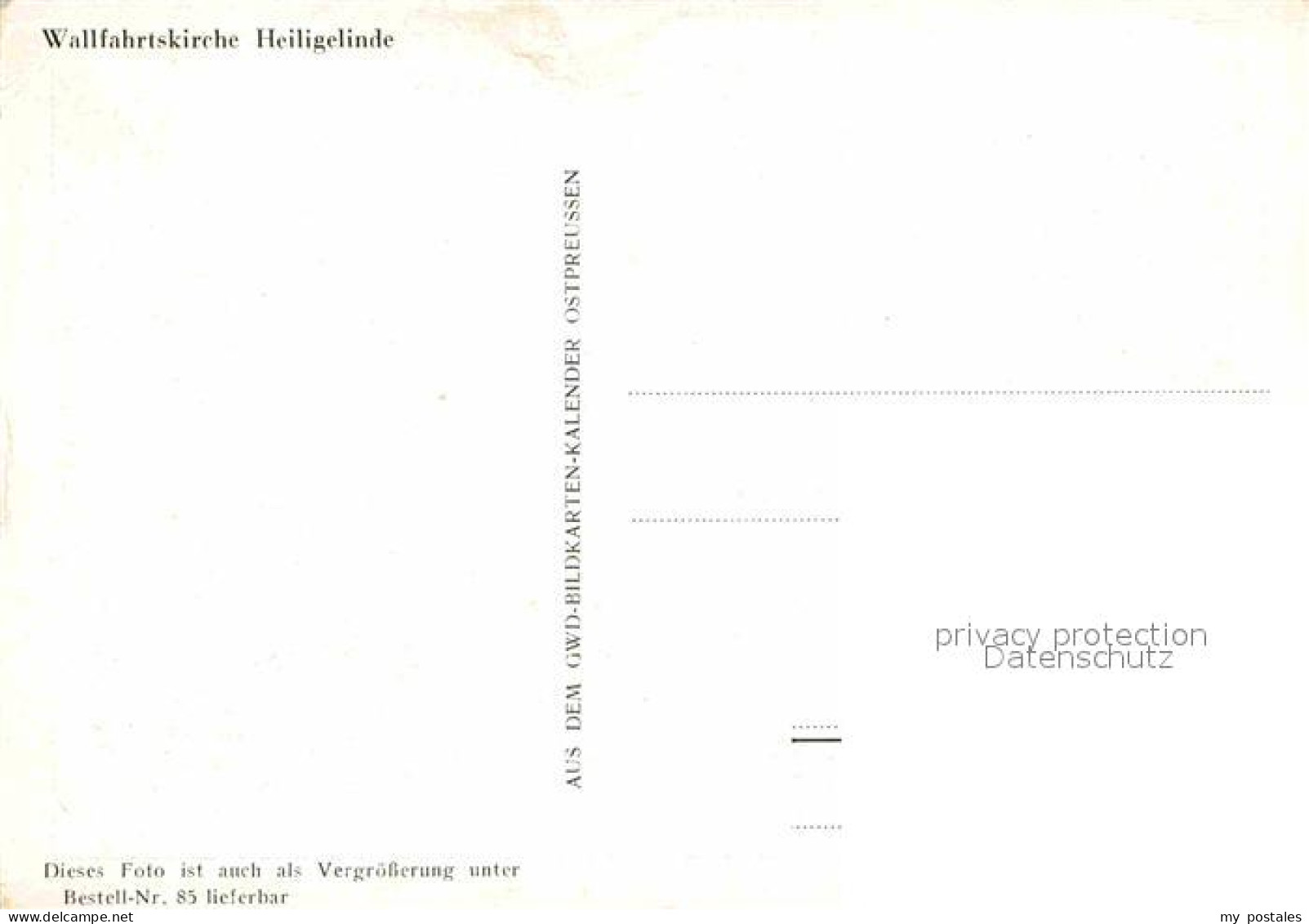 72790819 Heiligelinde Ostpreussen Wallfahrtskirche Heiligelinde Ostpreussen - Pologne