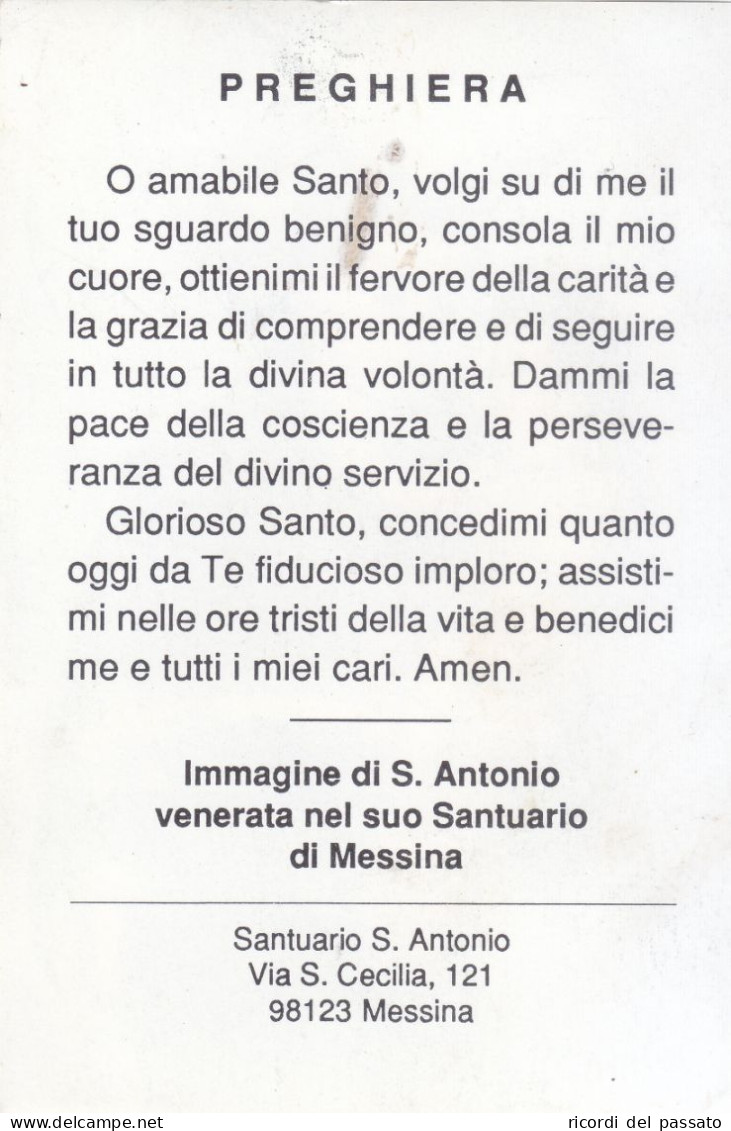 Santino S.antonio Da Padova - Images Religieuses
