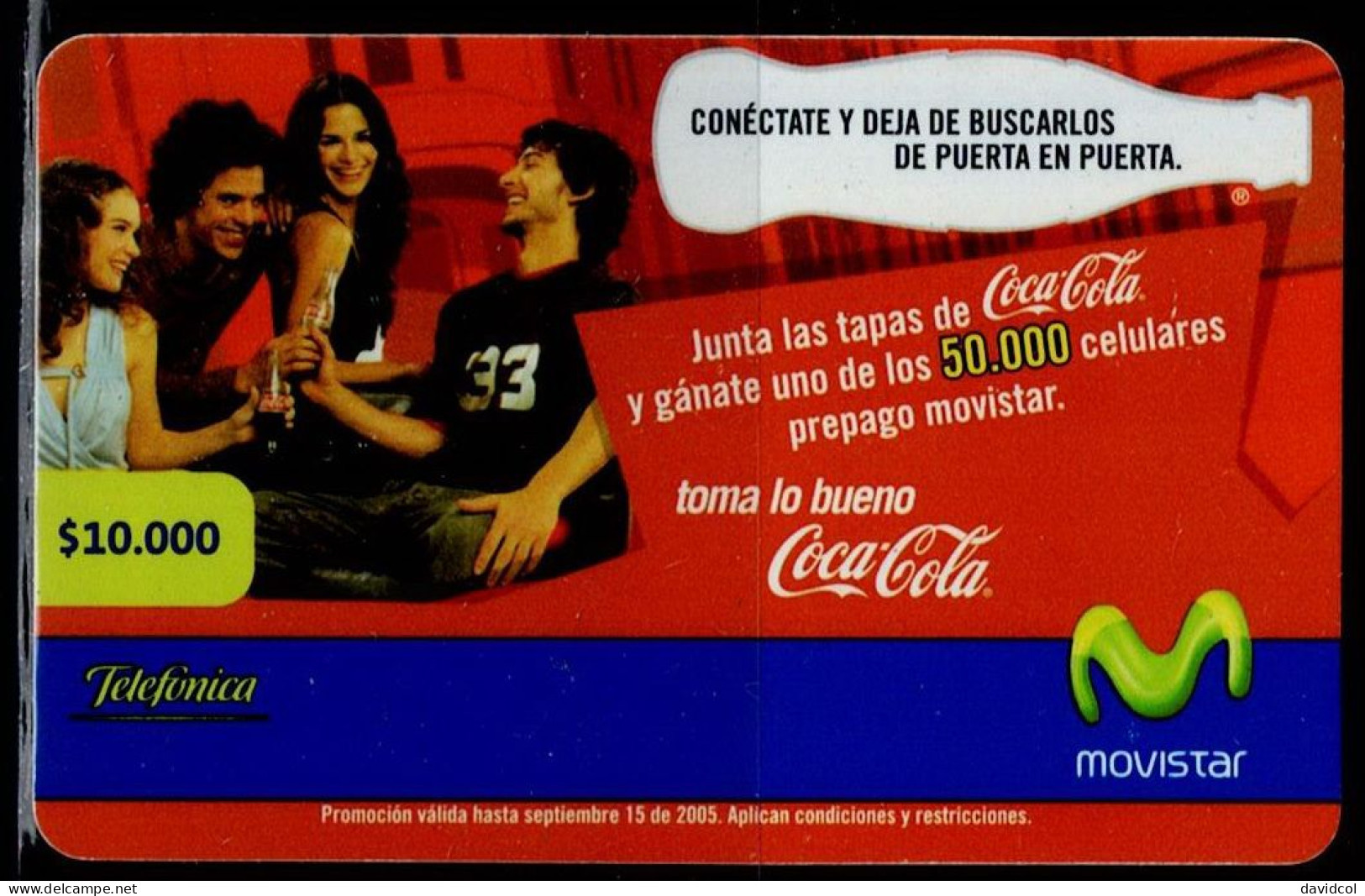TT84-COLOMBIA PREPAID CARDS - 2005 - USED - MOVISTAR - COCA COLA - Kolumbien
