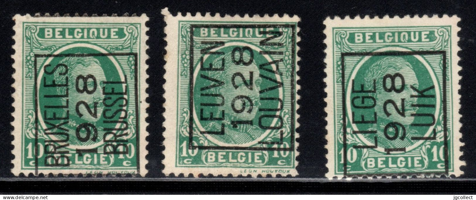 Setje Typo's 1928 -  10c Houyoux   - O/used - Typo Precancels 1922-31 (Houyoux)