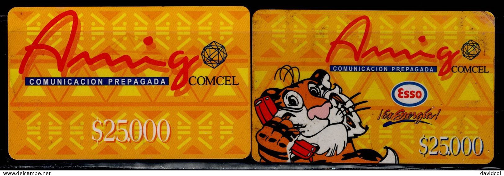 TT104-COLOMBIA PREPAID CARDS - 1999/2000- USED - AMIGO - $ 25.000- 2 DIFFERENT - Colombie