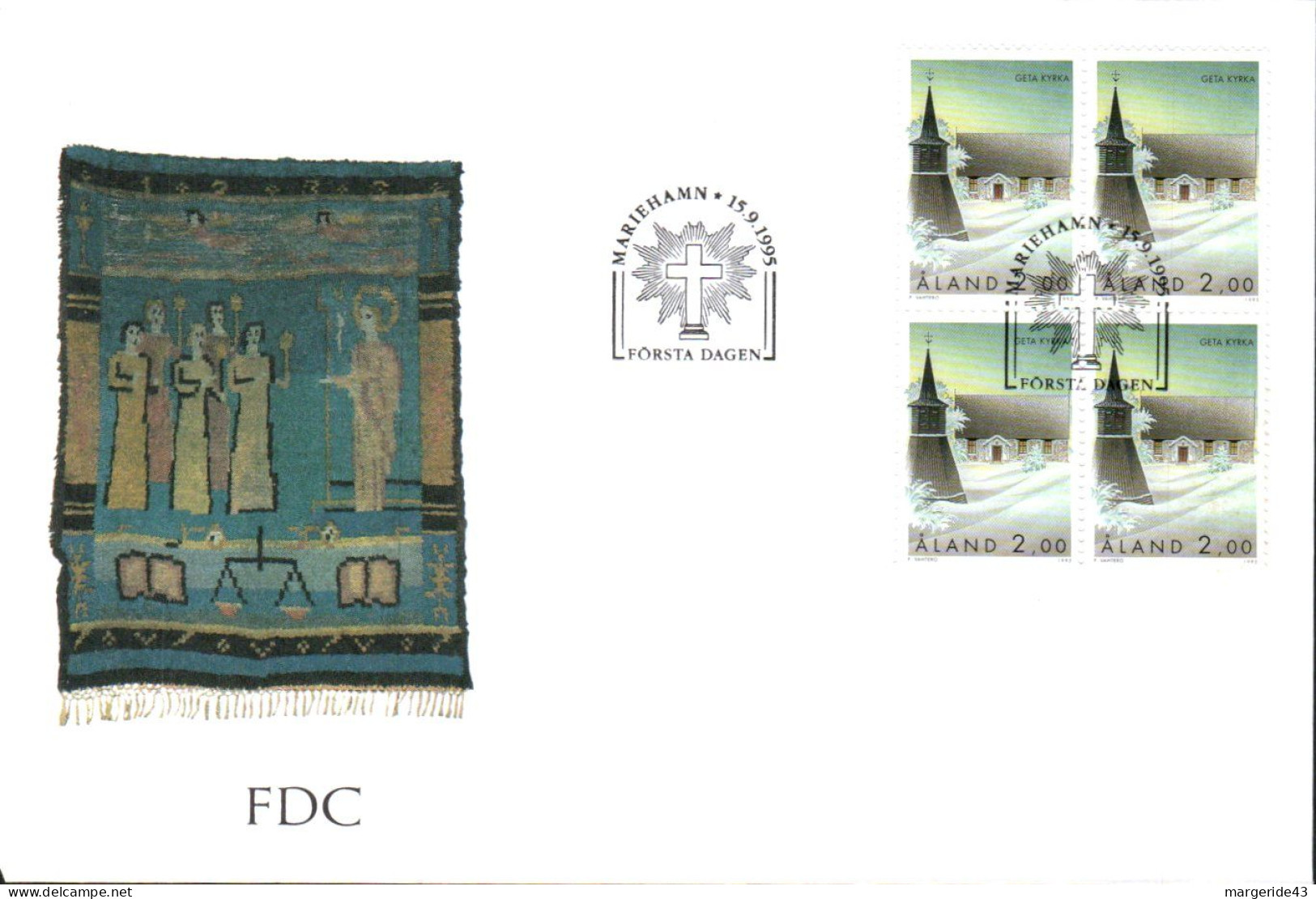 ALAND FDC 1995 EGLISE - Aland