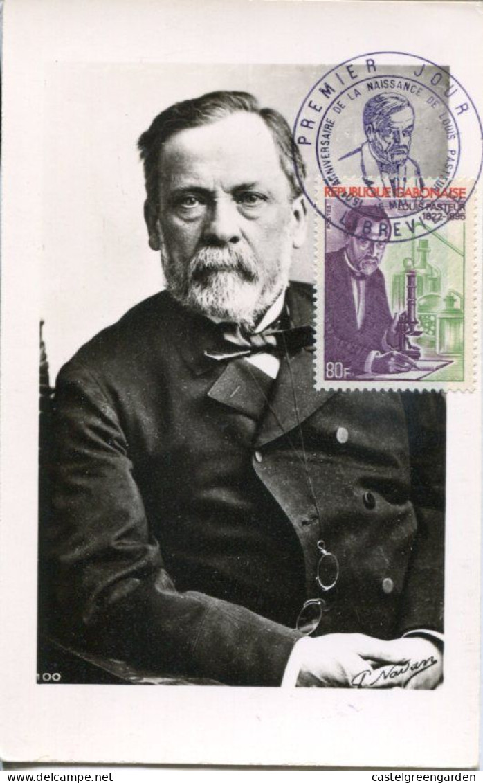 X0539 Gabon, Maximum Card 1972  Louis Pasteur, Biologist, - Louis Pasteur