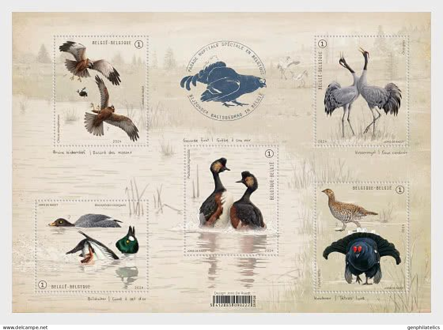 BELGIUM 2024 FAUNA Animals BIRDS - Fine S/S MNH - Neufs